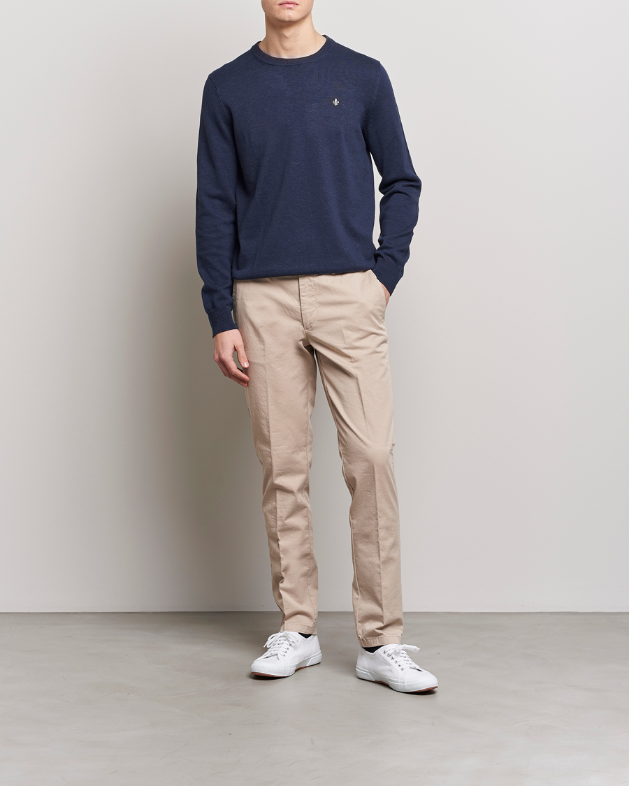 Herre | Trøjer | Morris | Harold Summer Crew Neck Blue