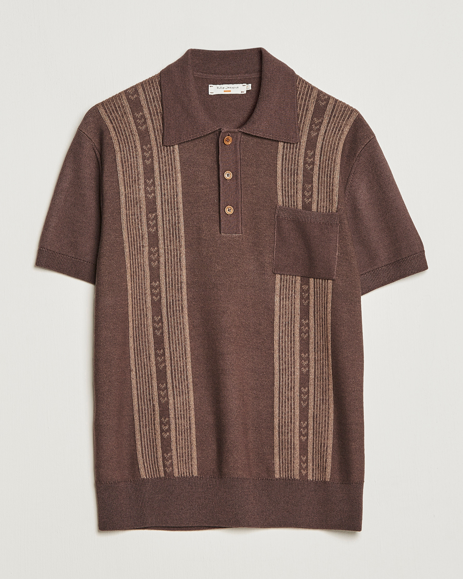 Herre | Polotrøjer | Nudie Jeans | Frippe Knitted Polo Brown
