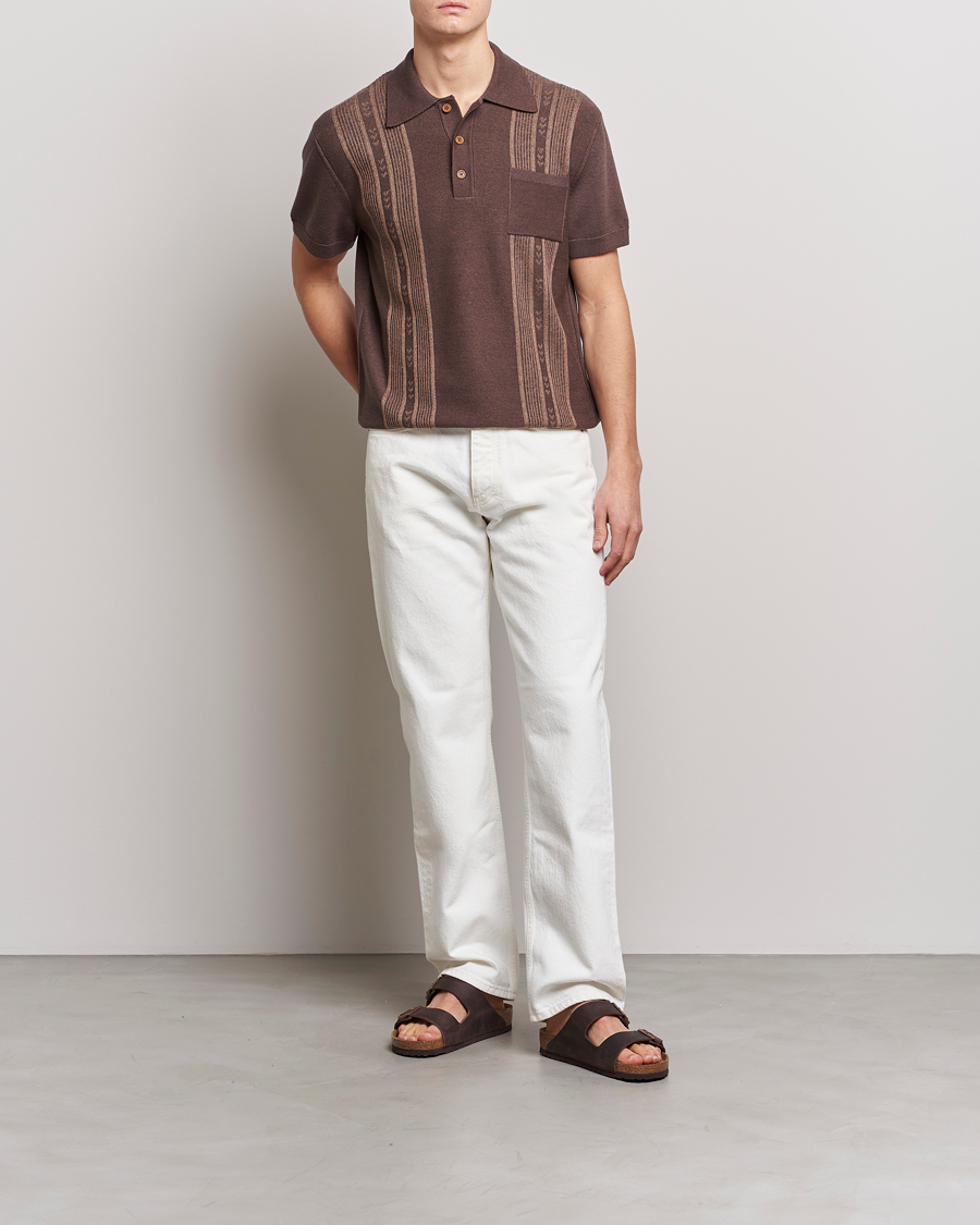 Herre | Polotrøjer | Nudie Jeans | Frippe Knitted Polo Brown