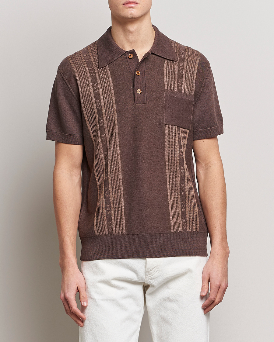 Herre | Polotrøjer | Nudie Jeans | Frippe Knitted Polo Brown