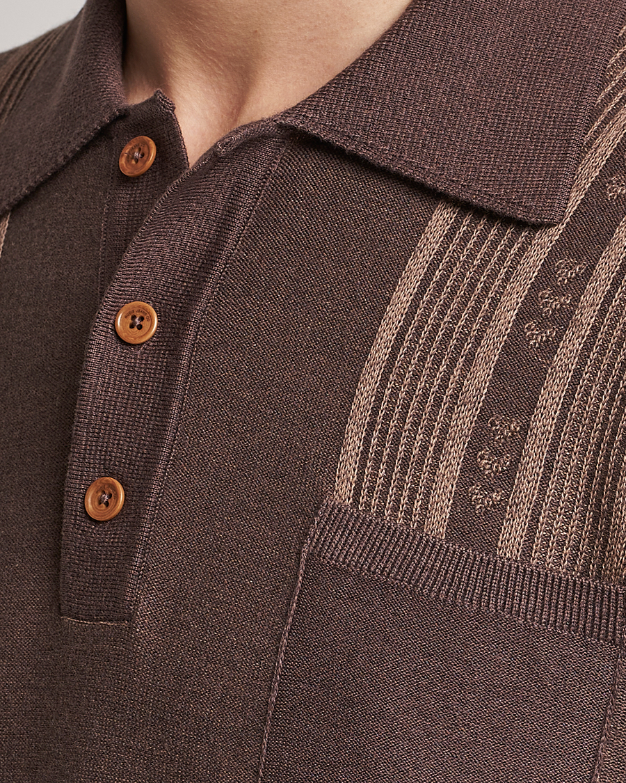 Herre | Polotrøjer | Nudie Jeans | Frippe Knitted Polo Brown