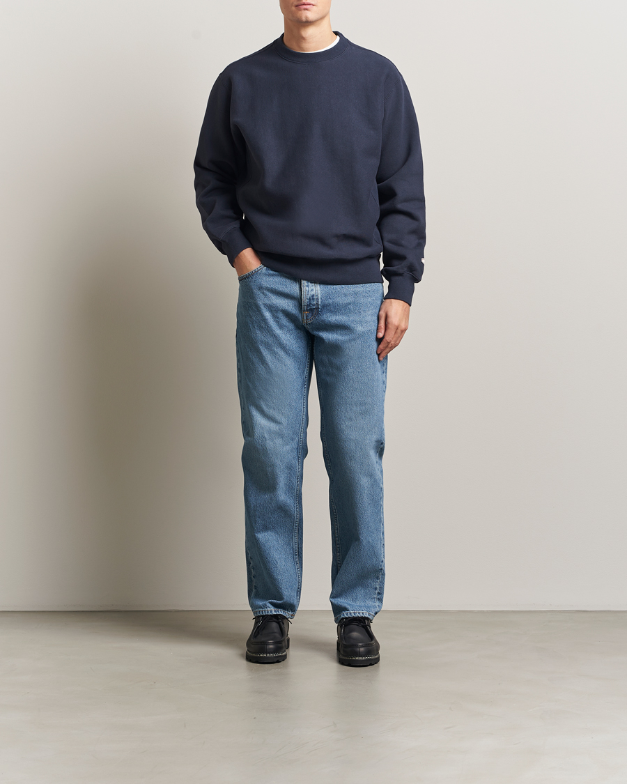 Herre | Trøjer | Nudie Jeans | Hasse Crew Neck Sweatshirt Navy