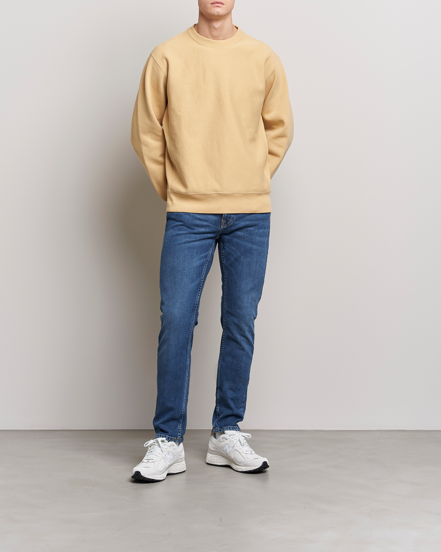 Herre | Trøjer | Nudie Jeans | Hasse Crew Neck Sweatshirt Faded Sun