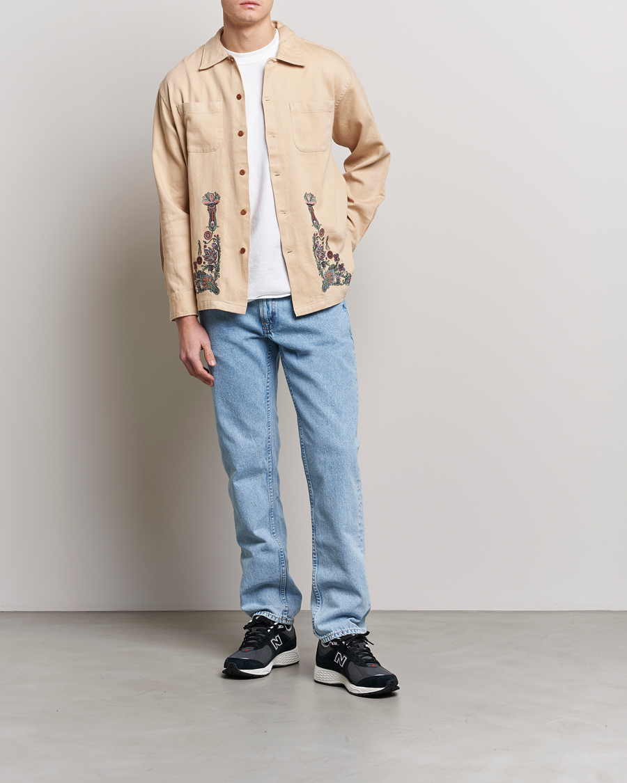 Herre | Skjorter | Nudie Jeans | Vincent Floral Overshirt Cream