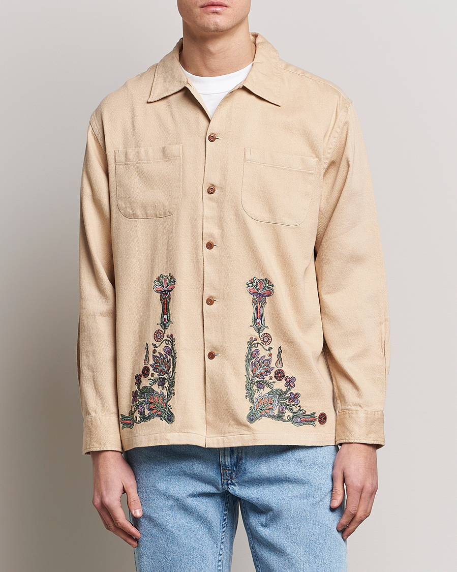 Herre | Skjorter | Nudie Jeans | Vincent Floral Overshirt Cream
