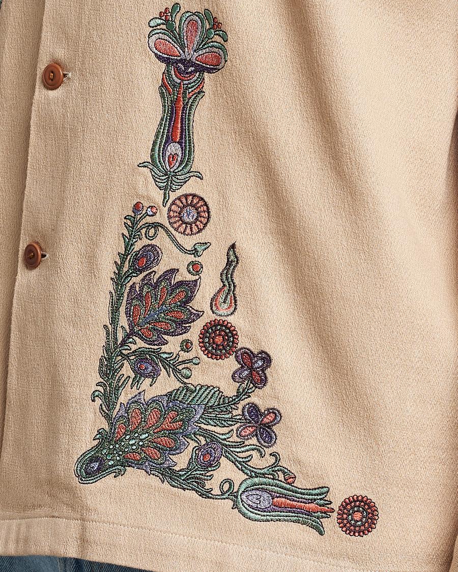 Herre | Skjorter | Nudie Jeans | Vincent Floral Overshirt Cream