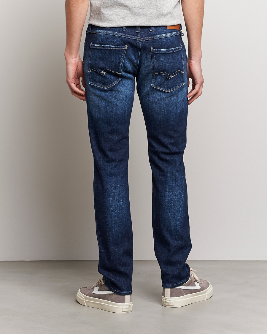 Herre | Jeans | Replay | Anbass Power Stretch 1 Year Wash Jeans Dark Blue
