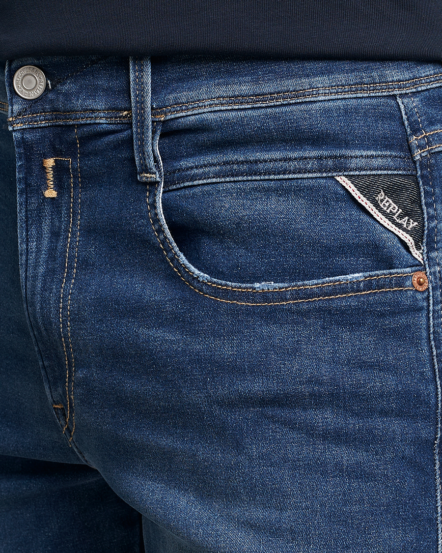 Herre | Jeans | Replay | Anbass Hyperflex Re-Used Jeans Dark Blue