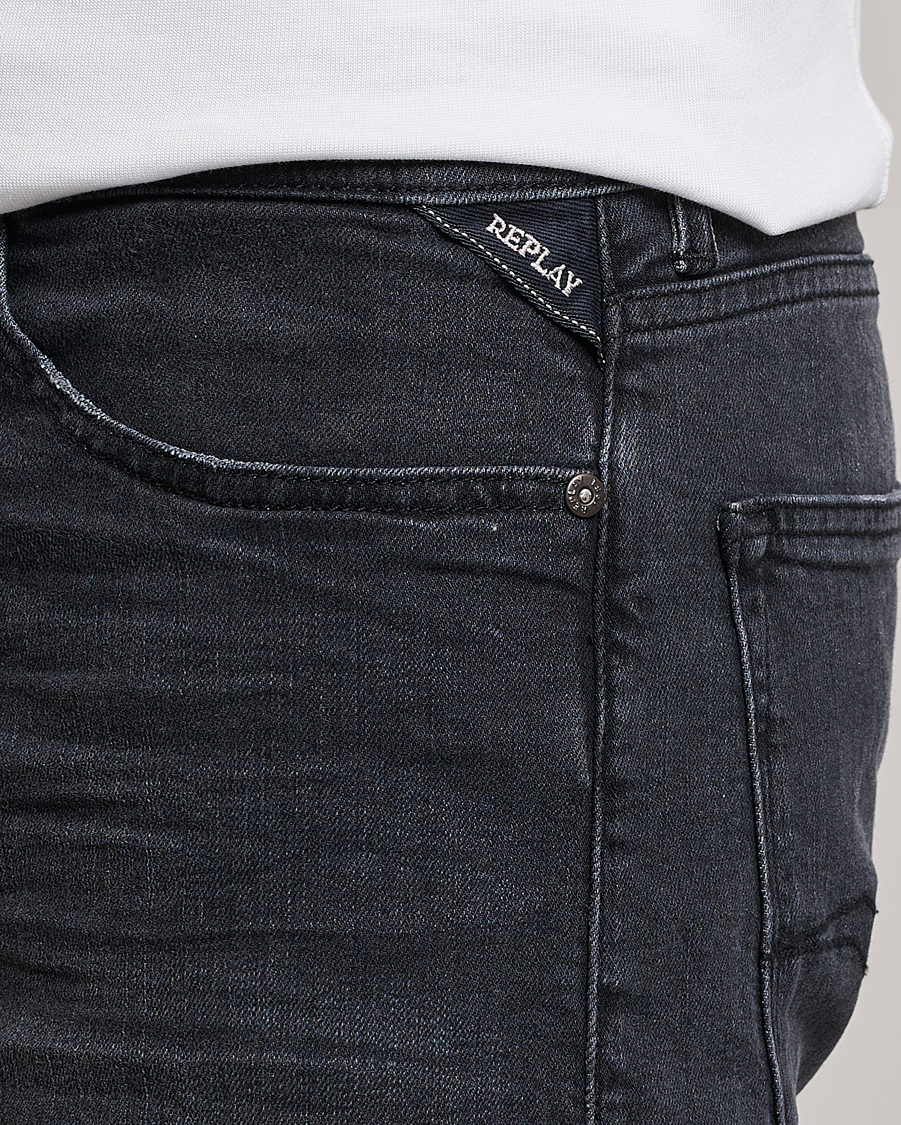Herre | Shorts | Replay | RBJ901 Super Stretch Bio Denim Shorts Washed Black