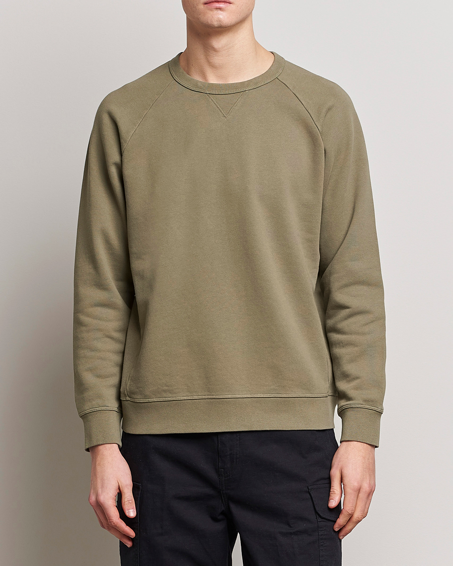 Herre | Trøjer | Replay | Sartoriale Jersey Crew Neck Sweatshirt Sage Green