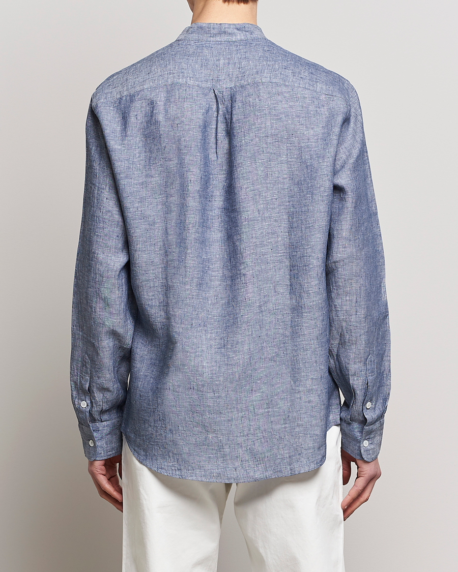 Herre | Skjorter | SEASE | Fishtail Linen Shirt Sky Blue