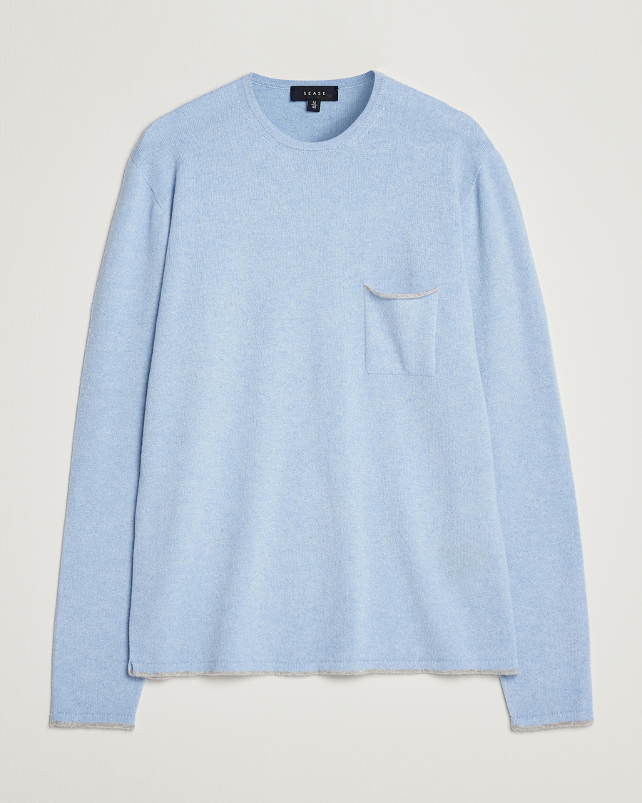 Herre | Trøjer | SEASE | Shore 2.0 Cashmere Pullover Sky Blue