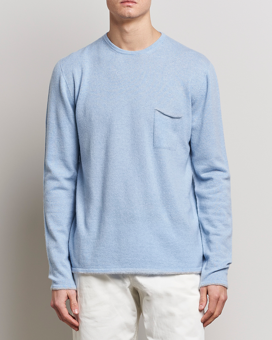Herre | Trøjer | SEASE | Shore 2.0 Cashmere Pullover Sky Blue