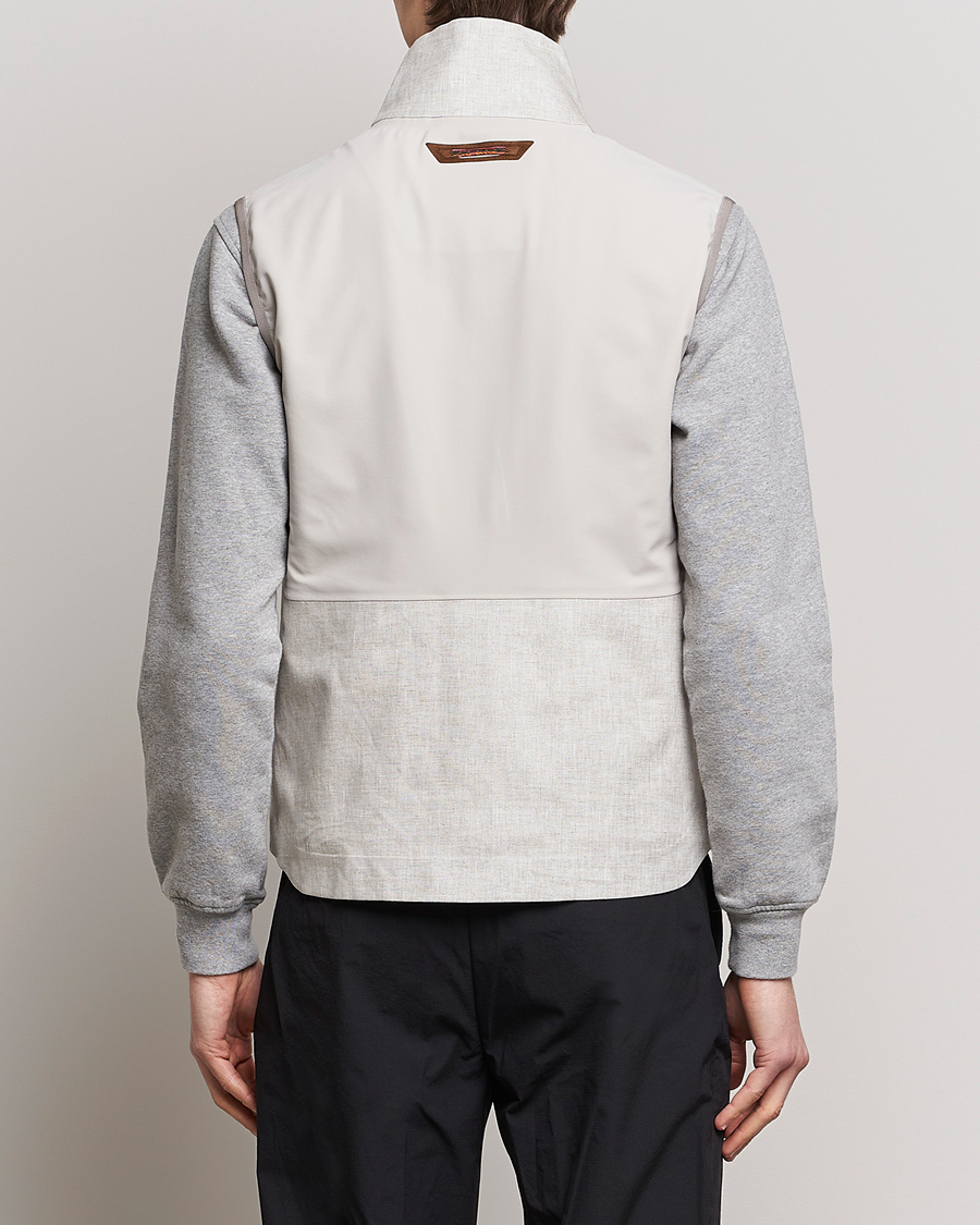 Herre | Veste | SEASE | V-8 Linen Gilet Light Beige