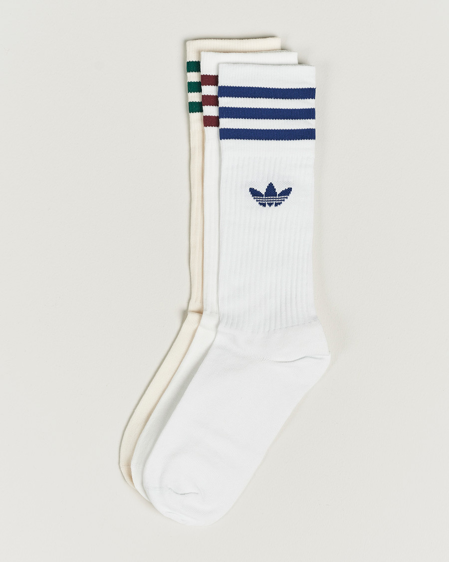Herre | Undertøj | adidas Originals | 3-Pack Solid Crew Sock White