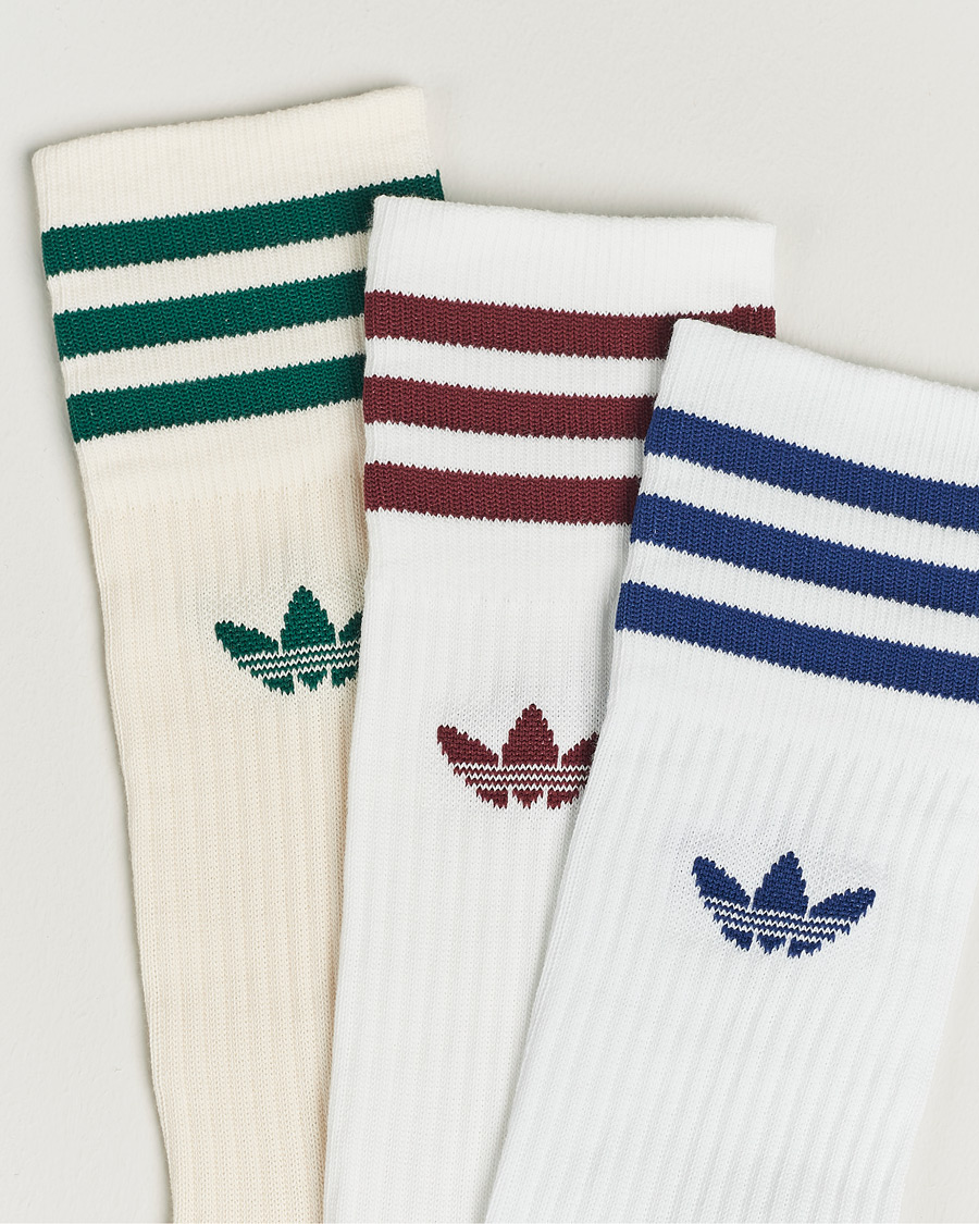 Herre | Undertøj | adidas Originals | 3-Pack Solid Crew Sock White