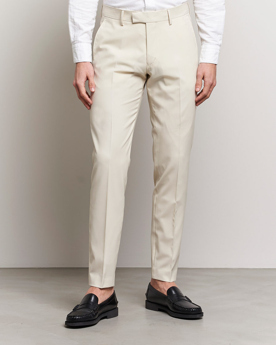 Herre | Bukser | Tiger of Sweden | Tenuta Wool Trousers Light Ivory