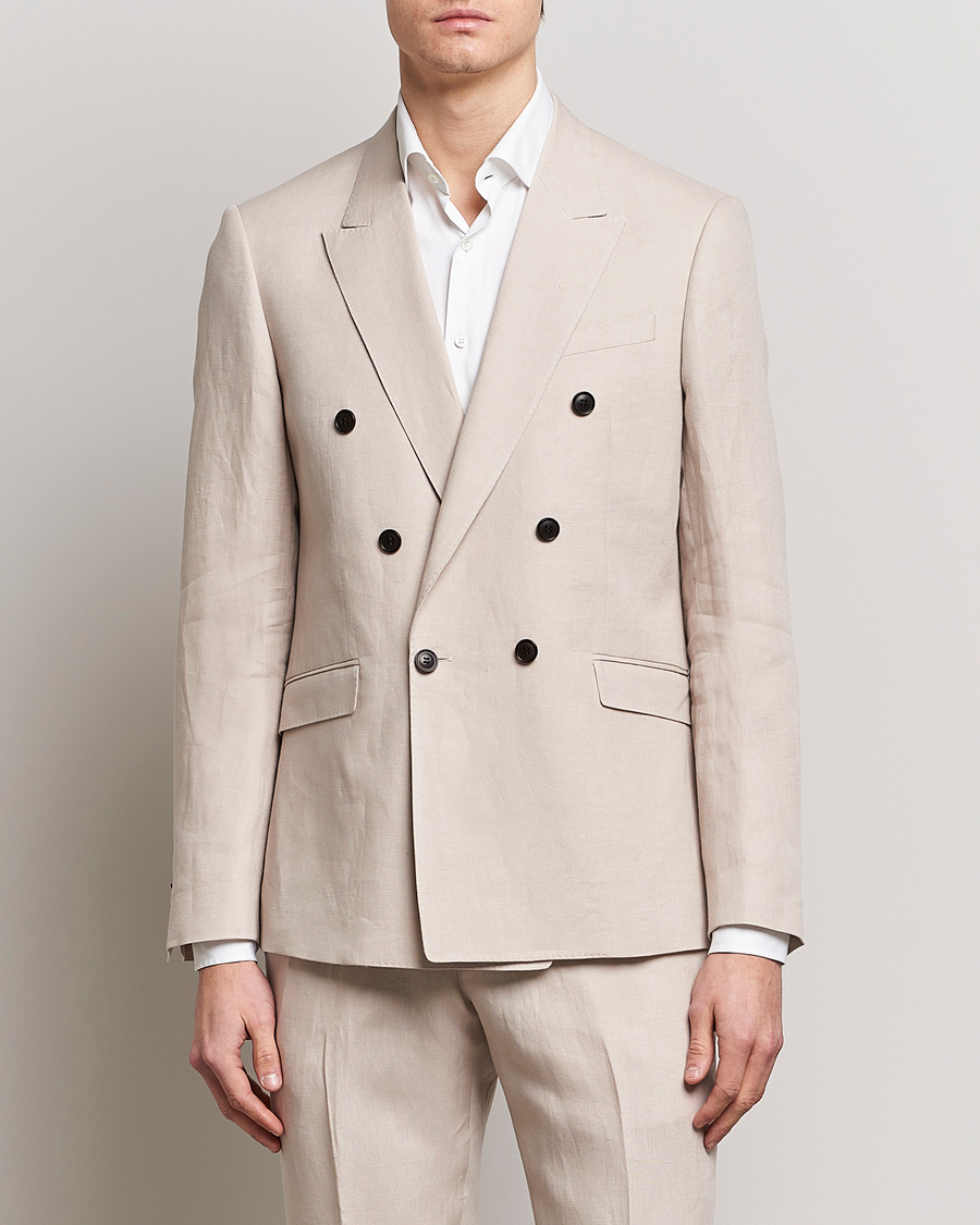 Herre | Blazere & jakker | Tiger of Sweden | Heldin Linen Blazer Cream Sand