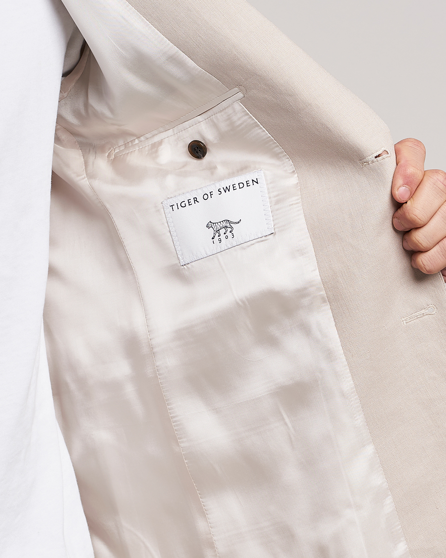 Herre | Blazere & jakker | Tiger of Sweden | Justin Linen Blazer Cream Sand