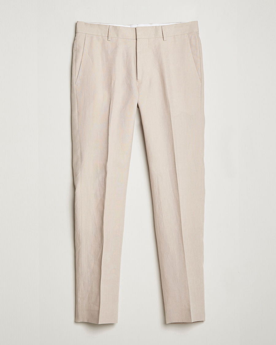Herre | Bukser | Tiger of Sweden | Tenutas Linen Trousers Cream Sand