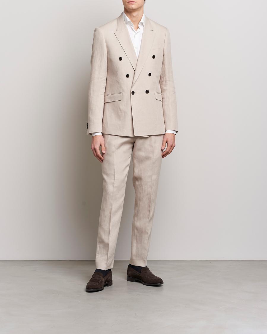 Herre | Bukser | Tiger of Sweden | Tenutas Linen Trousers Cream Sand