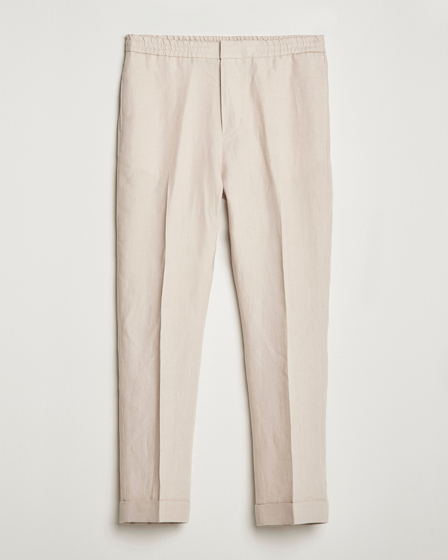 Herre | Bukser | Tiger of Sweden | Taven Linen Trousers Cream Sand