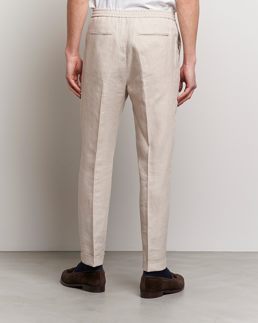 Herre | Bukser | Tiger of Sweden | Taven Linen Trousers Cream Sand