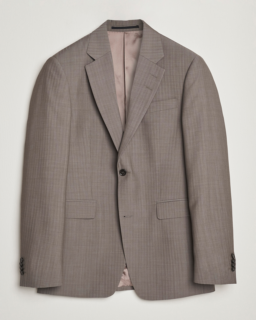 Herre | Blazere & jakker | Tiger of Sweden | Justin Herringbone Wool Blazer Dark Sand