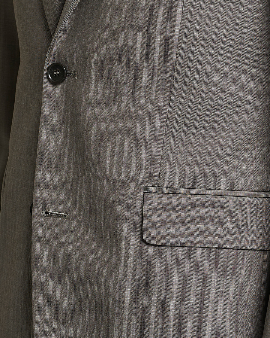 Herre | Blazere & jakker | Tiger of Sweden | Justin Herringbone Wool Blazer Dark Sand