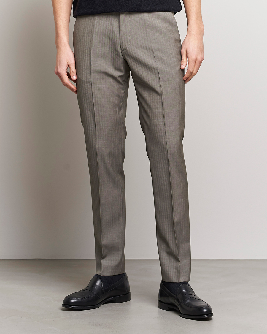 Herre | Business & Beyond | Tiger of Sweden | Tenuta Wool Trousers Dark Sand