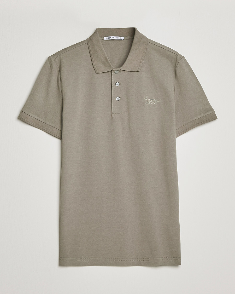 Herre | Polotrøjer | Tiger of Sweden | Diaros Cotton Pique Light Khaki