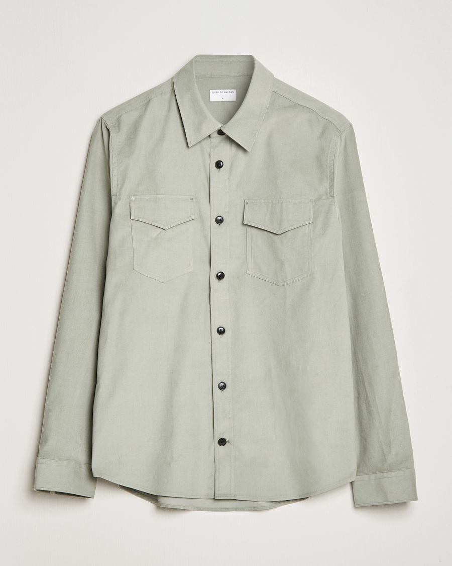 Herre | Skjorter | Tiger of Sweden | Arnou Cotton Overshirt Shadow