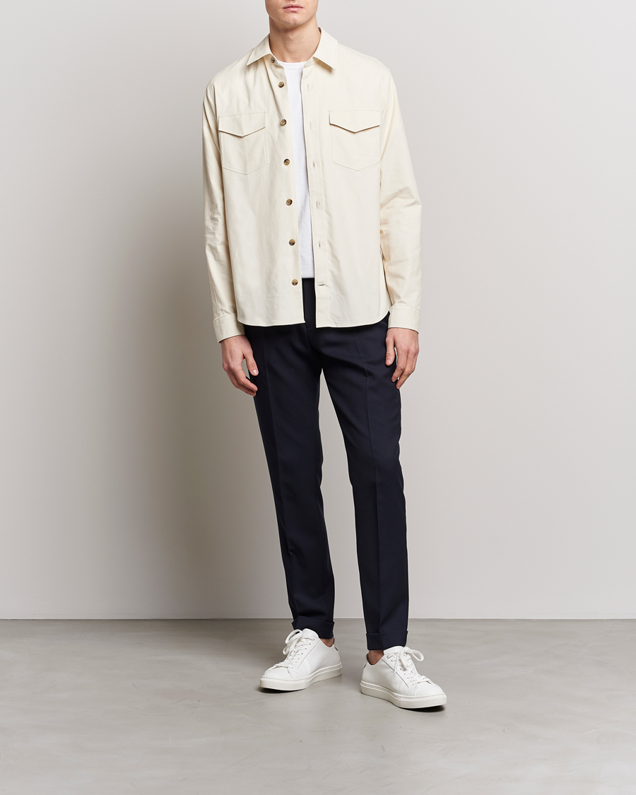 Herre | Skjorter | Tiger of Sweden | Arnou Cotton Overshirt Papirus