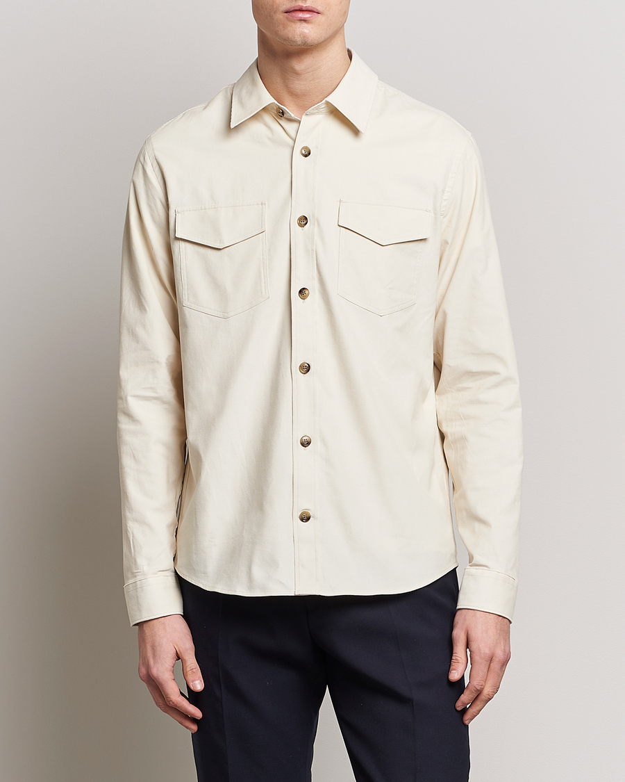 Herre | Skjorter | Tiger of Sweden | Arnou Cotton Overshirt Papirus