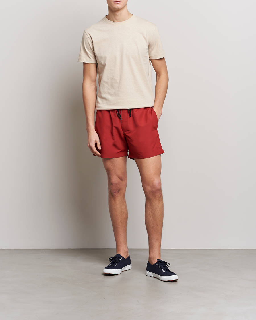 Herre | T-Shirts | Tiger of Sweden | Dillan Linen Cotton T-Shirt Cream Sand