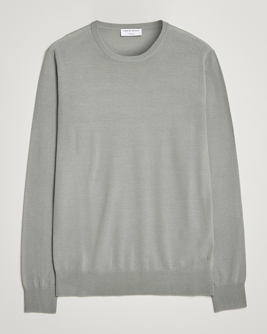 Herre | Trøjer | Tiger of Sweden | Nichols Extra Fine Merino Crew Neck Shadow