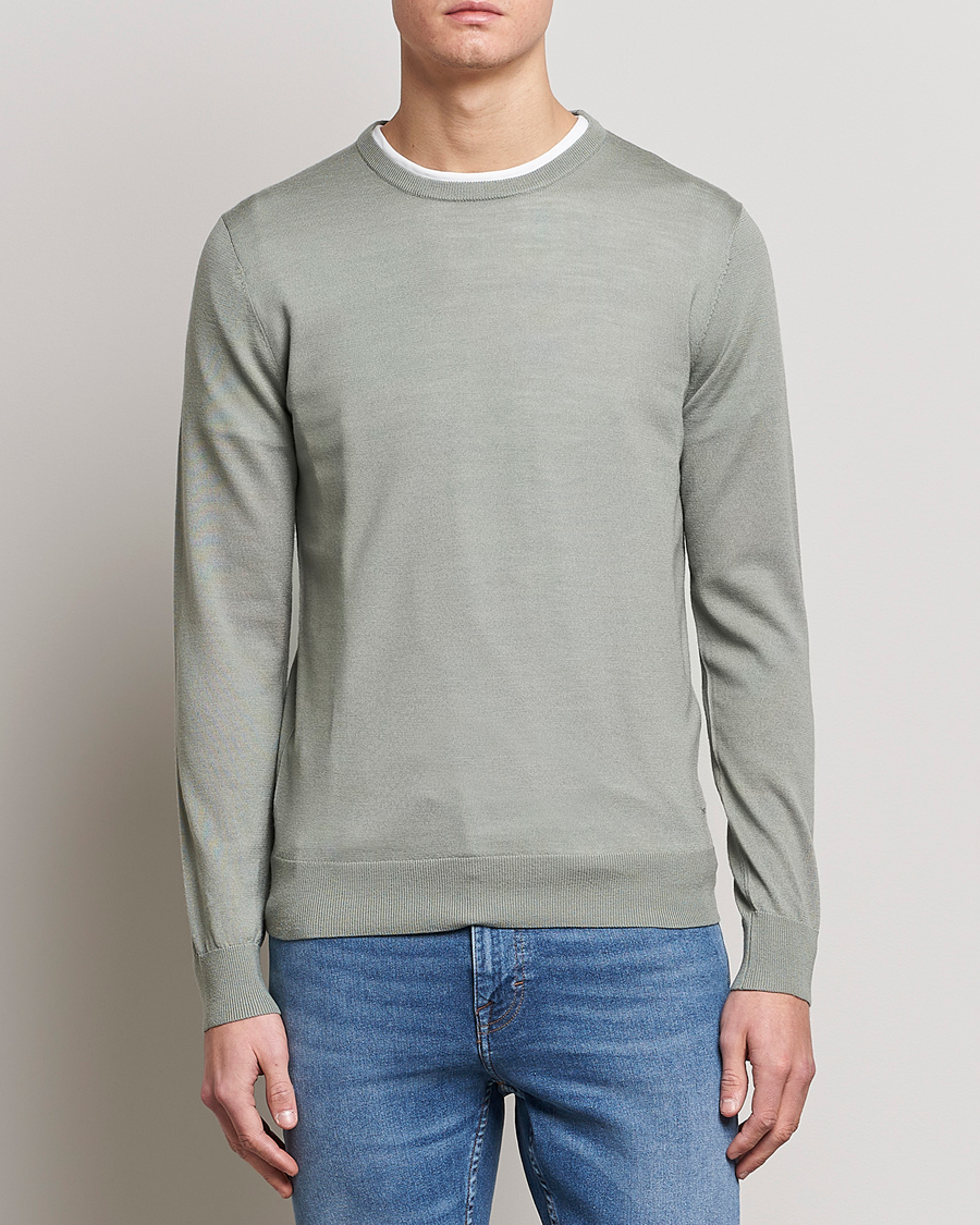 Herre | Trøjer | Tiger of Sweden | Nichols Extra Fine Merino Crew Neck Shadow