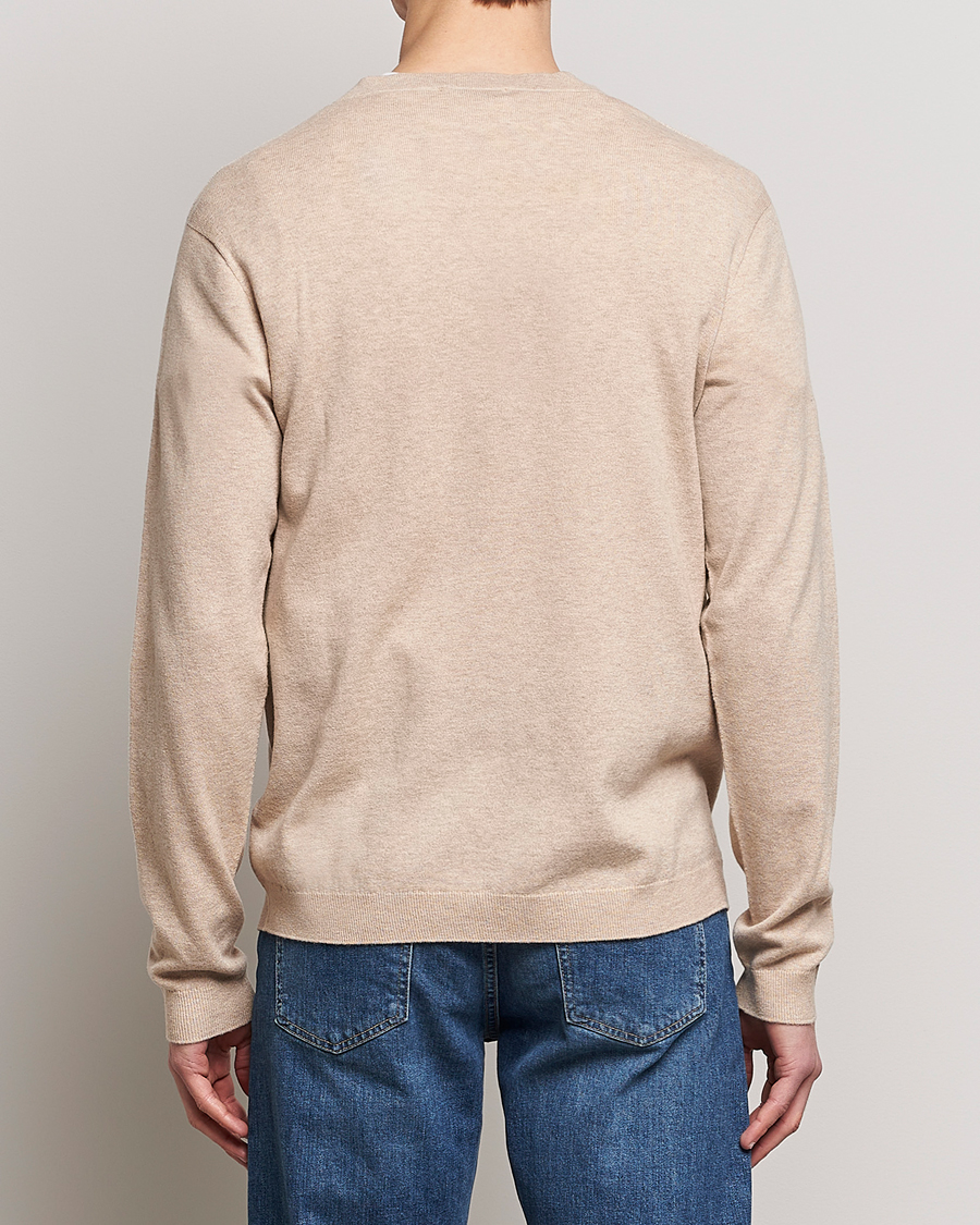 Herre | Trøjer | Tiger of Sweden | Pernell Extra Fine Merino V-Neck Beige Melange