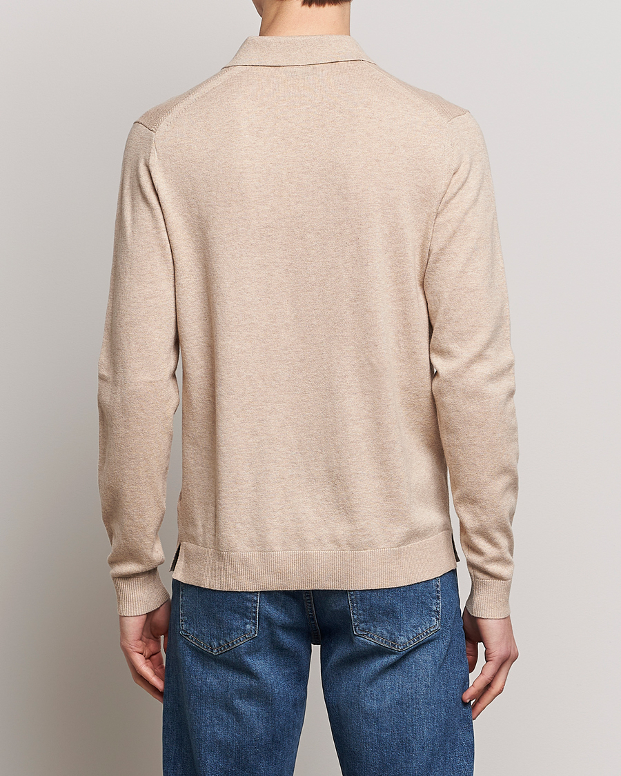 Herre | Trøjer | Tiger of Sweden | Orbit Merino Wool Half Zip Beige Melange