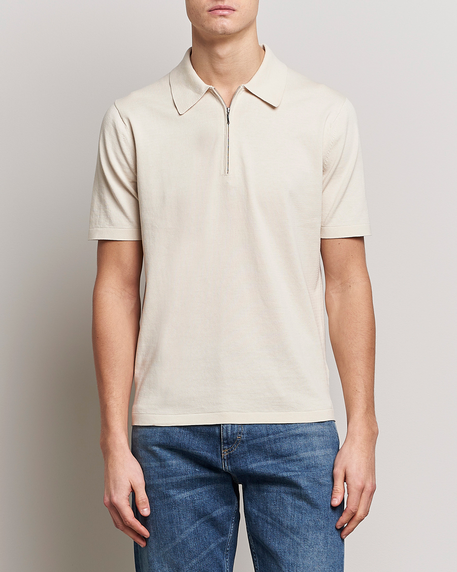 Herre |  | Tiger of Sweden | Orbit Cotton Half Zip Light Ivory