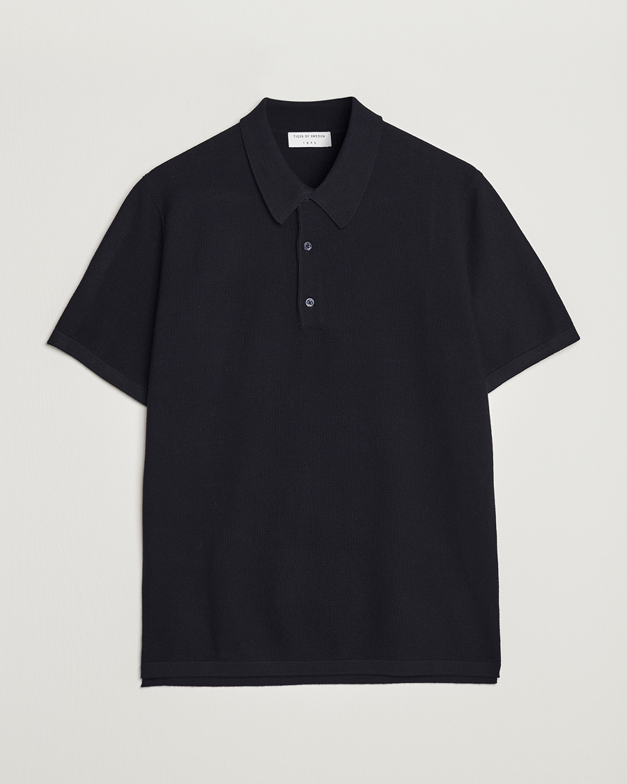 Herre | Trøjer | Tiger of Sweden | Jenkim Knitted Pique Dark Ink