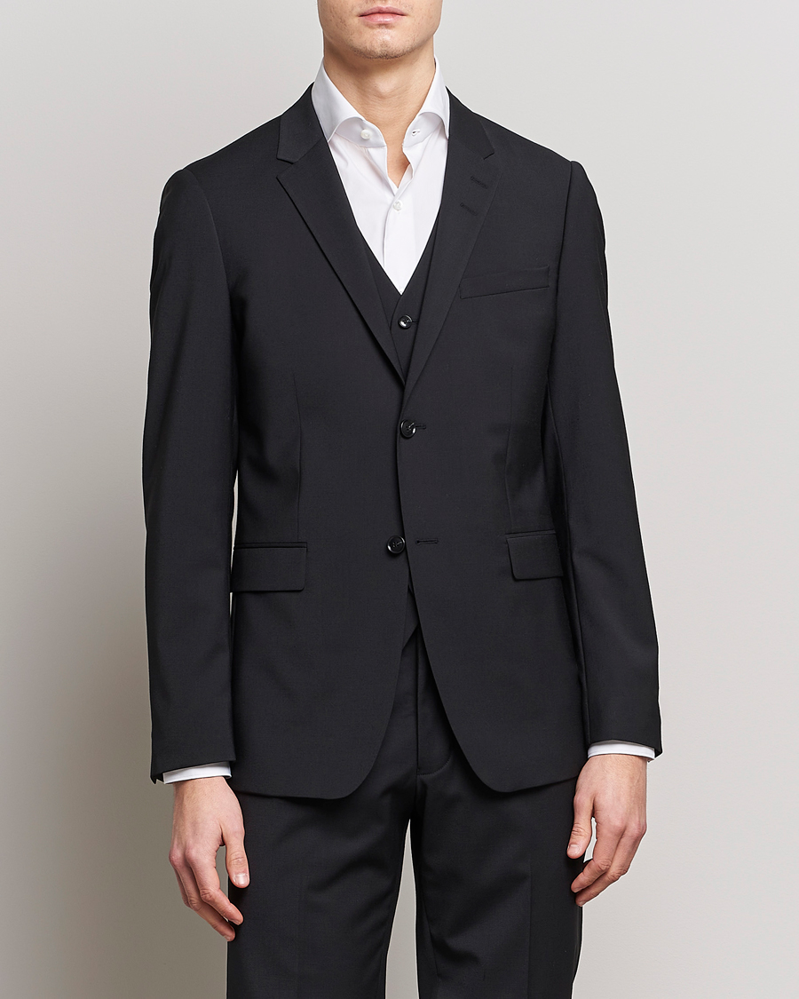 Herre | Tøj | Tiger of Sweden | Jerretts Wool Travel Suit Blazer Black