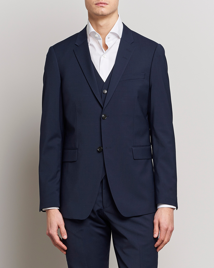 Herre | The Classics of Tomorrow | Tiger of Sweden | Jerretts Wool Travel Suit Blazer Royal Blue