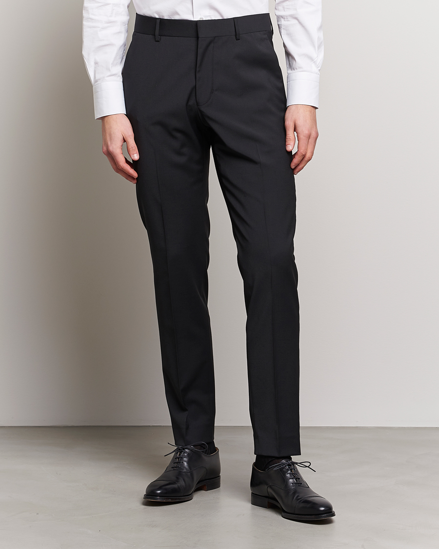 Herre | Business & Beyond | Tiger of Sweden | Tenuta Wool Travel Suit Trousers Black