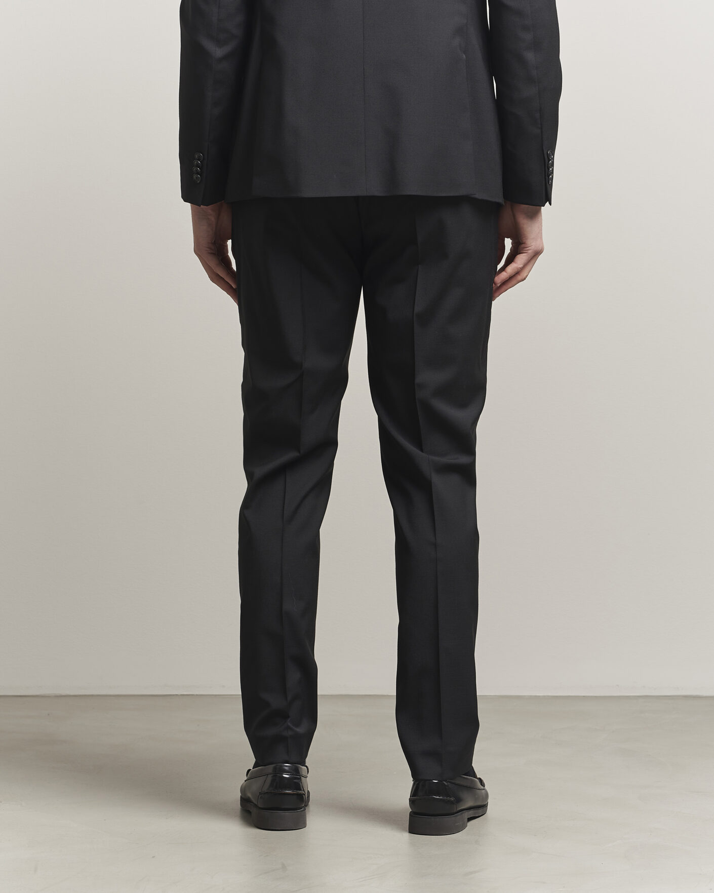 Herre | Bukser | Tiger of Sweden | Tenuta Wool Travel Suit Trousers Black