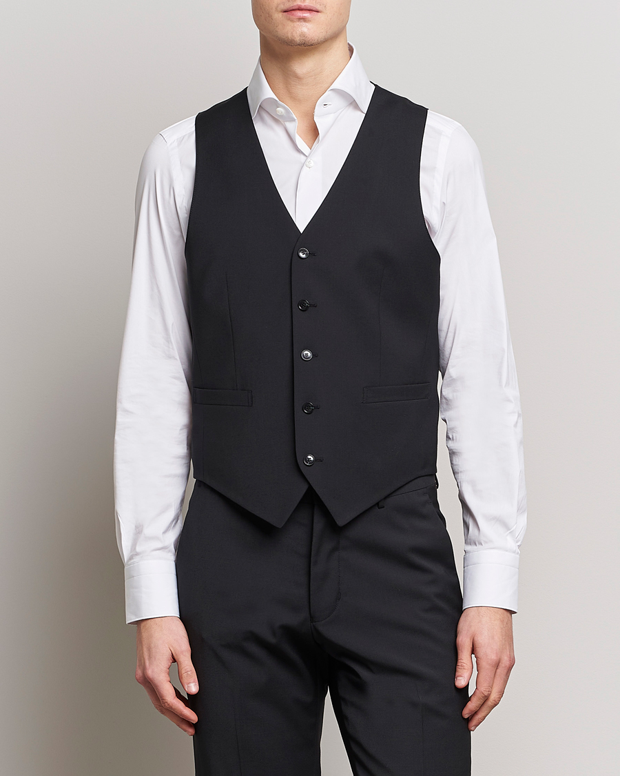 Men |  | Tiger of Sweden | Wayde Wool Travel Waistcoat Black