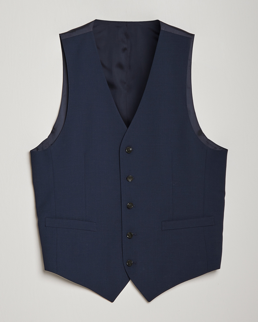 Herre | Blazere & jakker | Tiger of Sweden | Wayde Wool Travel Waistcoat Royal Blue