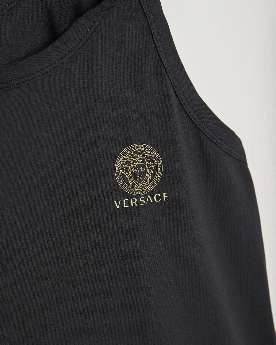 Herre | Luxury Brands | Versace | Medusa Tank Top Black
