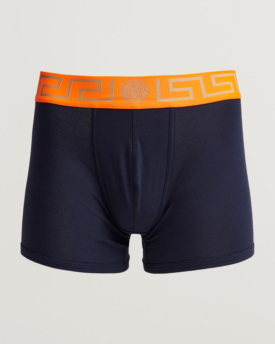 Herre | Undertøj | Versace | Greca Boxer Briefs Navy/Orange