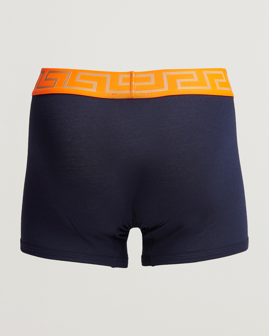 Herre | Boxershorts | Versace | Greca Boxer Briefs Navy/Orange